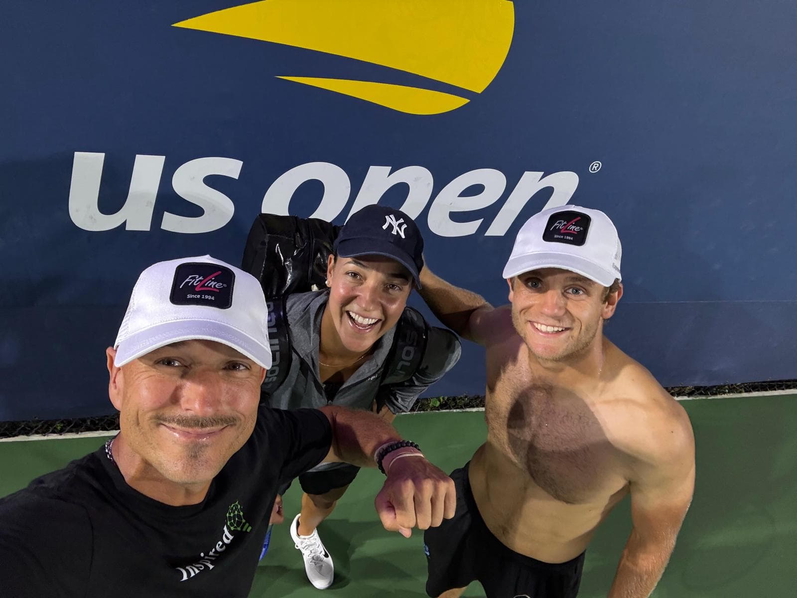 Alex Ganchev with friends at the US Open