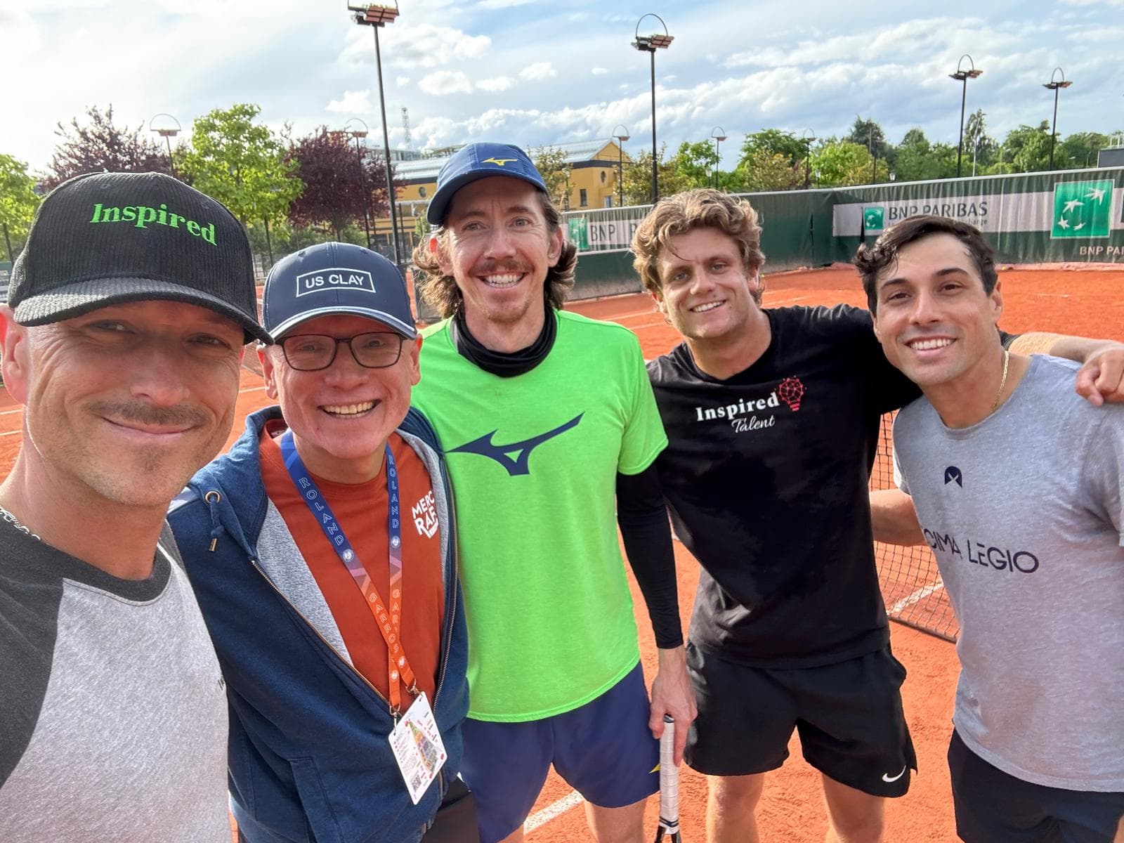 Alex Ganchev with friends at the US Open
